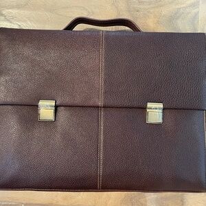 New with Tags Dr Koffer Leather Briefcase
